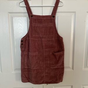 Wild Fable Corduroy Pinafore Dress in Rust